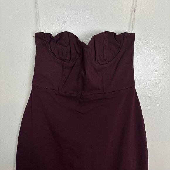HOUSE OF CB Lucia Strapless Corset Maxi Dress in Grape Size Large - Picture 5 of 10